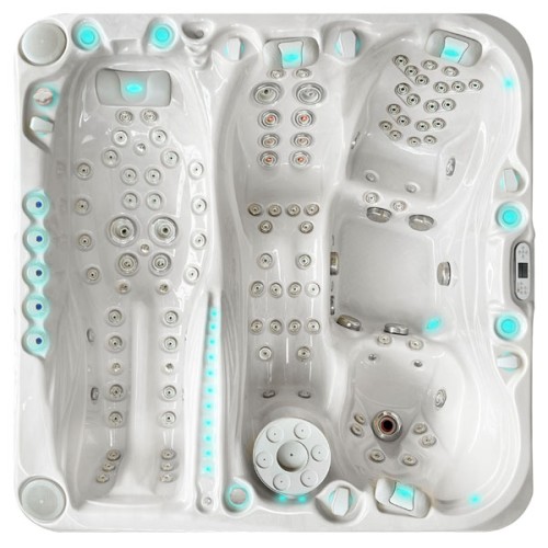 Passion Spa Euphoria Mighty Wave Jacuzzi, 4 seats, Sterling White color (white and gray)