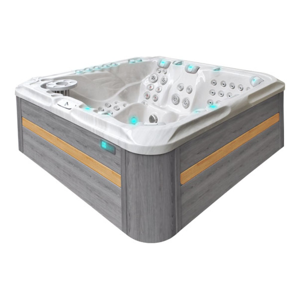 Passion Spa Exhilarate Mighty Wave Jacuzzi, 6 seats, Sterling White color (white and gray)