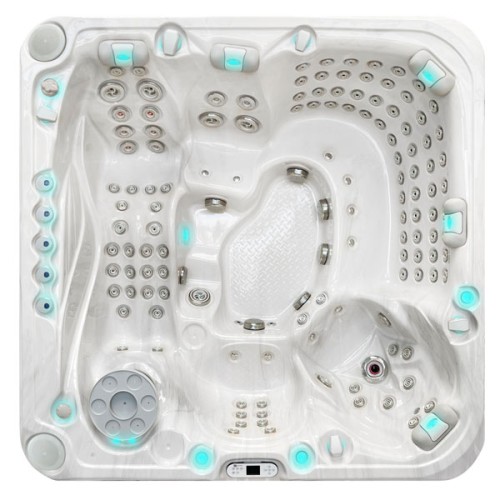 Passion Spa Exhilarate Mighty Wave Jacuzzi, 6 seats, Sterling White color (white and gray)