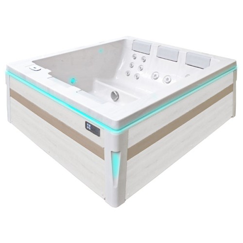 Passion Spa Serene 5-seater jacuzzi, Sterling White color (white and gray)