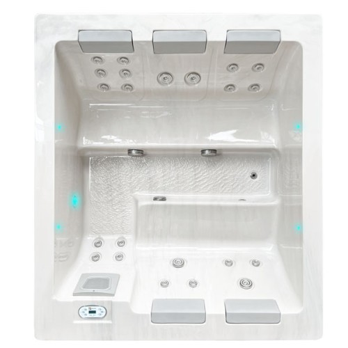 Passion Spa Serene 5-seater jacuzzi, Sterling White color (white and gray)