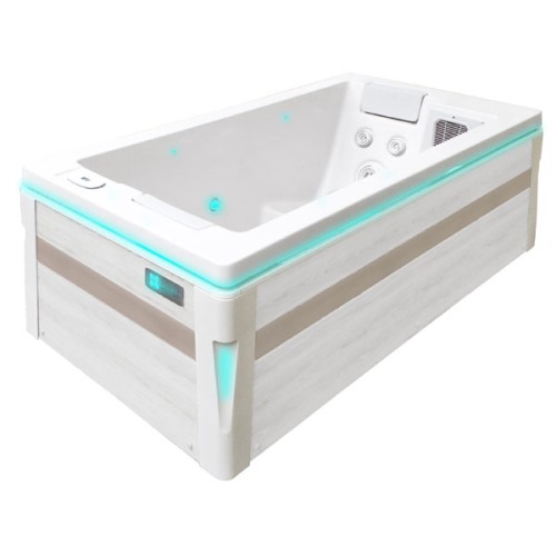 Passion Spa Serene 2-seater jacuzzi, Sterling White color (white and gray)