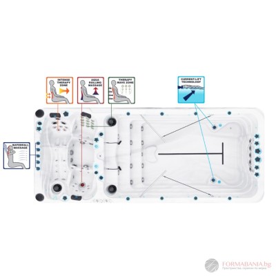 Passion Spa Spirit dual zone swim spa