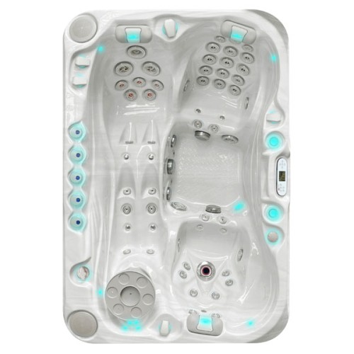 Passion Spa Sensation Jacuzzi, 3 seats, Sterling White color (white and gray)