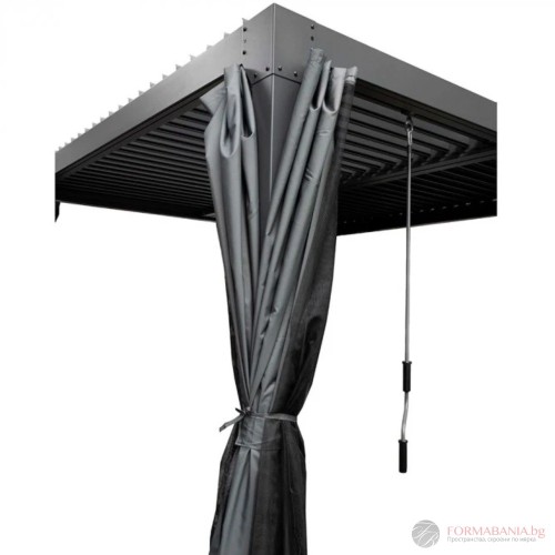 Passion Spa My Garden TLC188 aluminium pergola, roof and polyester side curtains, 292x290x224 cm