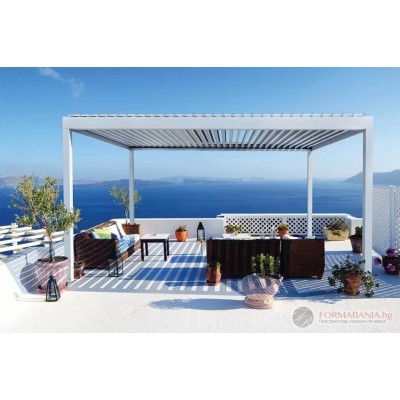 Passion Spa Shadow Premium garden pergola, 600x400x250 cm, Pure White