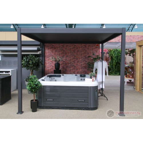 Passion Spa Shadow Classic garden pergola, 300x300x250 cm, Mountain Grey anthracite