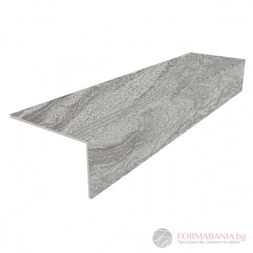 Porcelain steps Cipollino Grigio 30/120 complete with front 17/120cm, matt, 1pcs.