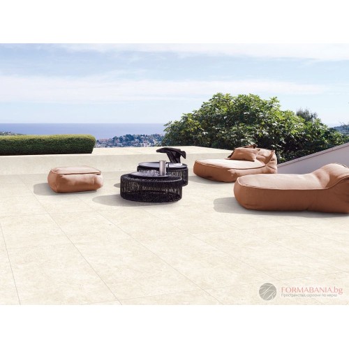 Qua Travertine marble‑effect porcelain tile collection
