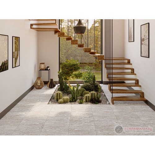 Qua Travertine marble‑effect porcelain tile collection