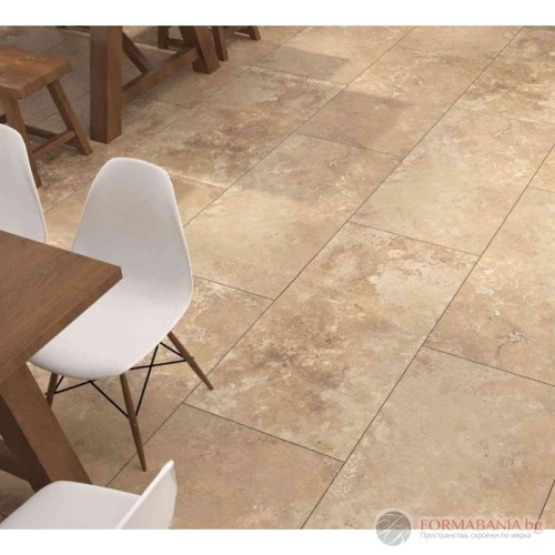 Qua Travertino marble‑effect porcelain tile collection