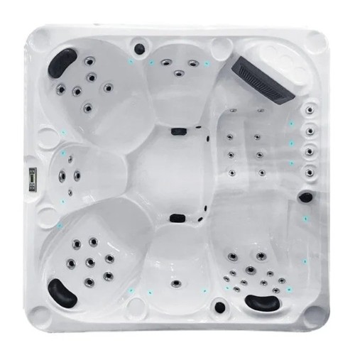 Sanitro SPA Classic hot tub, 5 seats, 200x200x82 cm, white and grey