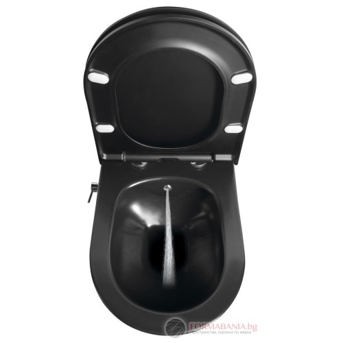 Комплект окачена тоалетна с биде функция Grohe Avva 5, с вградено казанче, правоъгълен бутон, 53×35.5 см, черен мат
