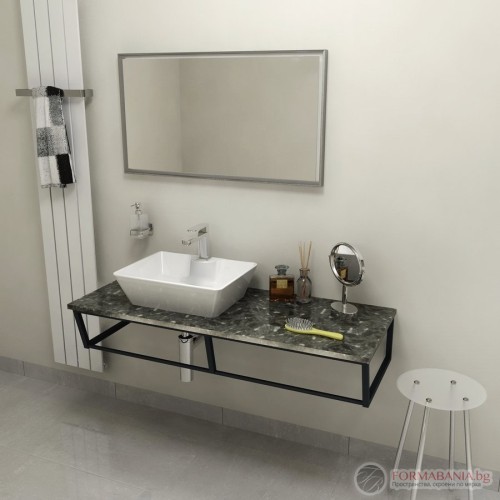 Плот за мивка SKA, технически мрамор Grigio Carnico, 120×46 см