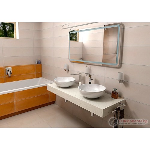 Tailor плот за мивка от технически камък, 110x50см, вариант C, TR110C