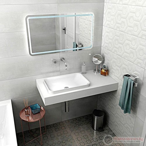 Tailor плот за мивка от технически камък, 110x50см, вариант L, TR110L