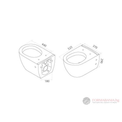 Комплект структура за вграждане Grohe Rapid SL, окачена тоалетна с биде Turkuaz City, 52.5×37×29 см, Slim Soft-Close седалка, казанче и правоъгълен бутон, хром гланц
