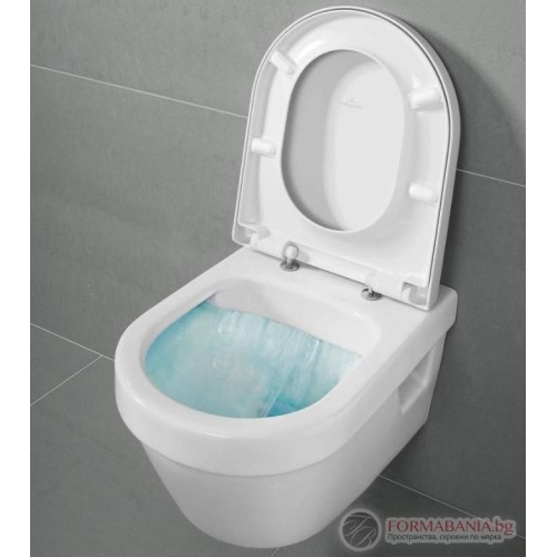 Комплект окачена тоалетна Villeroy & Boch Architectura DirectFlush, със седалка с плавно затваряне, 37x53 см, бял гланц