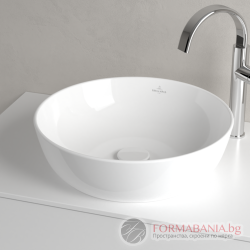 Мивка Villeroy & Boch Artis, кръгла, за монтаж върху плот, Ø43 см, бял гланц