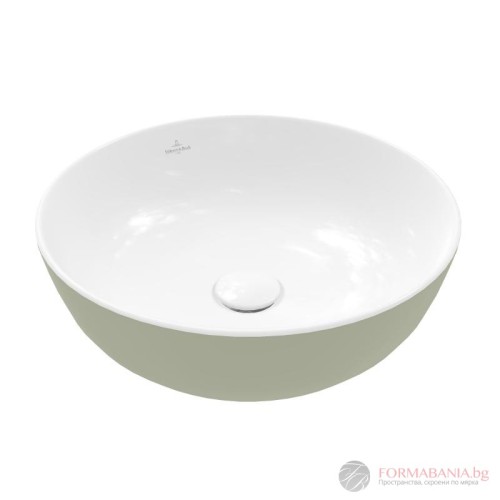 Мивка Villeroy & Boch Artis, кръгла, за монтаж върху плот, Ø43 см, зелен гланц