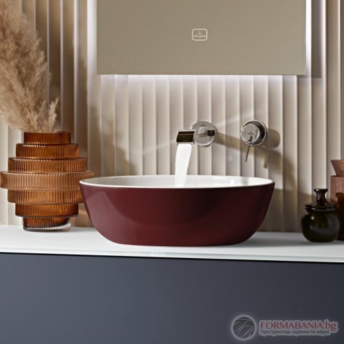 Мивка Villeroy & Boch Artis, кръгла, за монтаж върху плот,  Ø43 см, бордо гланц