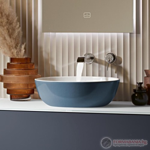 Мивка Villeroy & Boch Artis, кръгла, за монтаж върху плот, Ø43 см, син гланц