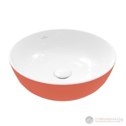 Мивка Villeroy & Boch Artis, кръгла, за монтаж върху плот, Ø43 см, червен гланц