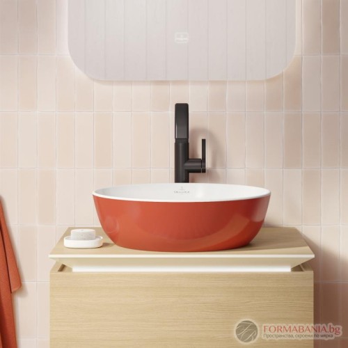 Мивка Villeroy & Boch Artis, кръгла, за монтаж върху плот, Ø43 см, червен гланц
