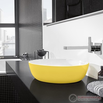 Мивка Villeroy & Boch Artis, кръгла, за монтаж върху плот,  Ø43 см, жълт гланц