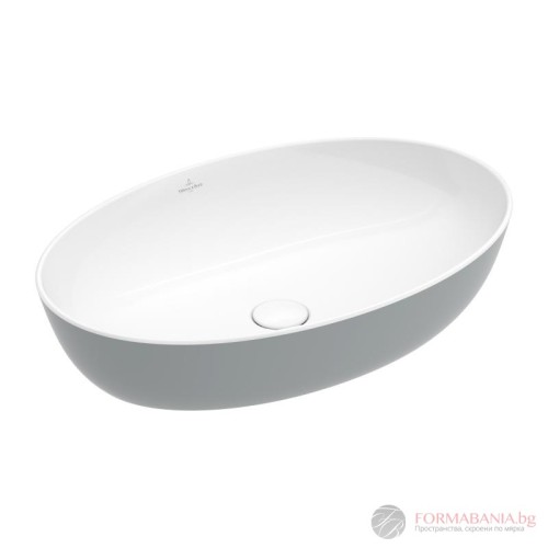Мивка Villeroy & Boch Artis, за монтаж върху плот, 61х41 см, сив гланц
