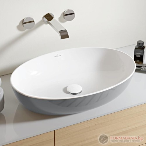 Мивка Villeroy & Boch Artis, за монтаж върху плот, 61х41 см, сив гланц