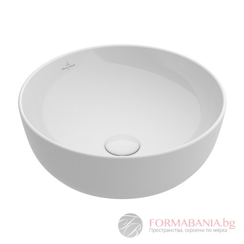 Мивка Villeroy & Boch Artis, кръгла, за монтаж върху плот, Ø43 см, бял гланц