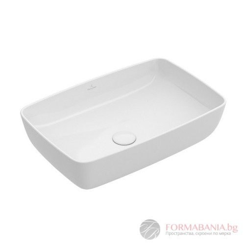 Мивка Villeroy & Boch Artis, правоъгълна, за монтаж върху плот, 58×38 см, бял гланц