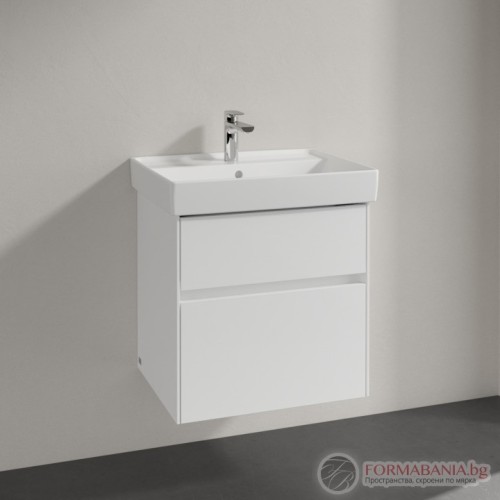 Шкаф за баня Villeroy & Boch Collaro, 2 чекмеджета, 55×44×55 см, бял гланц