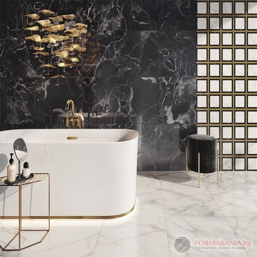 Villeroy & Boch Nocturne porcelain tile collection with marble effect