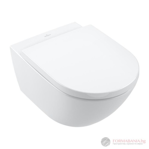 Окачена тоалетна Villeroy & Boch Subway 3.0 TwistFlush, 37×56×36 см, бял гланц