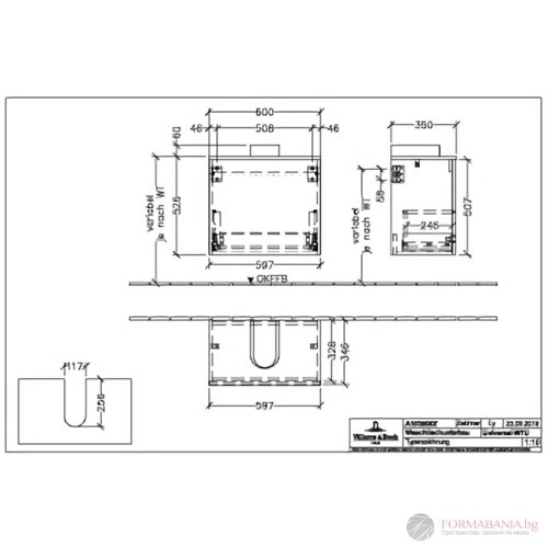 Шкаф за баня Villeroy & Boch, 60×35×59 см, бял гланц