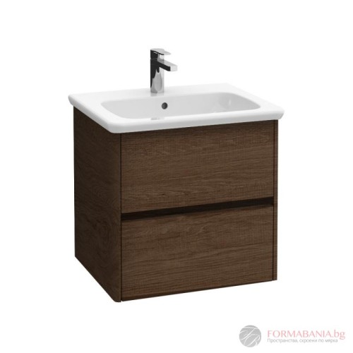 Шкаф за баня Villeroy & Boch Vivia, 2 чекмеджета, 61×46×54 см, тъмен дъб