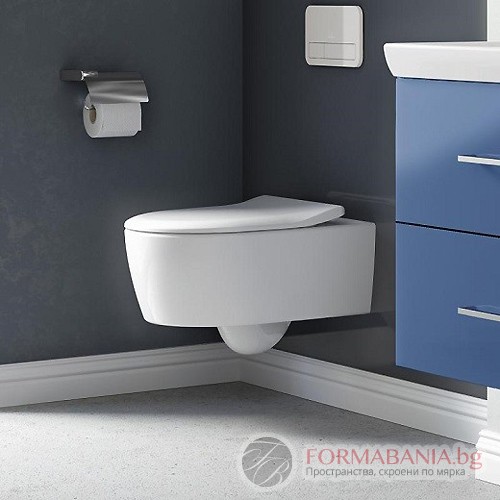 Комплект окачена тоалетна Villeroy & Boch Avento, 37×53 см, Soft-Close седалка, бял гланц
