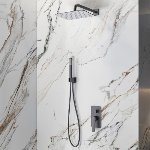 Душ система за вграждане Karag Lea Gun Metal, антрацит