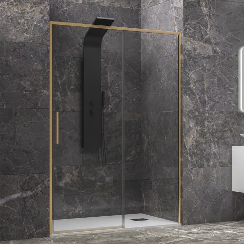 Душ параван Karag Lea 400 Oro, 110x200 см, златен мат
