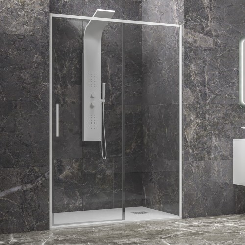 Душ параван Karag Lea 400 Bianco, 110x200 см, бял мат